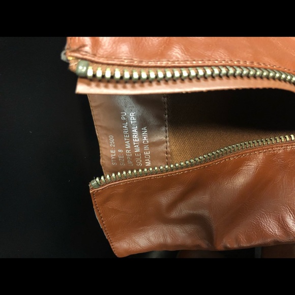 Preowned Women’s Brown High Zip Up Size 8 Boots 👢 - Picture 4 of 4